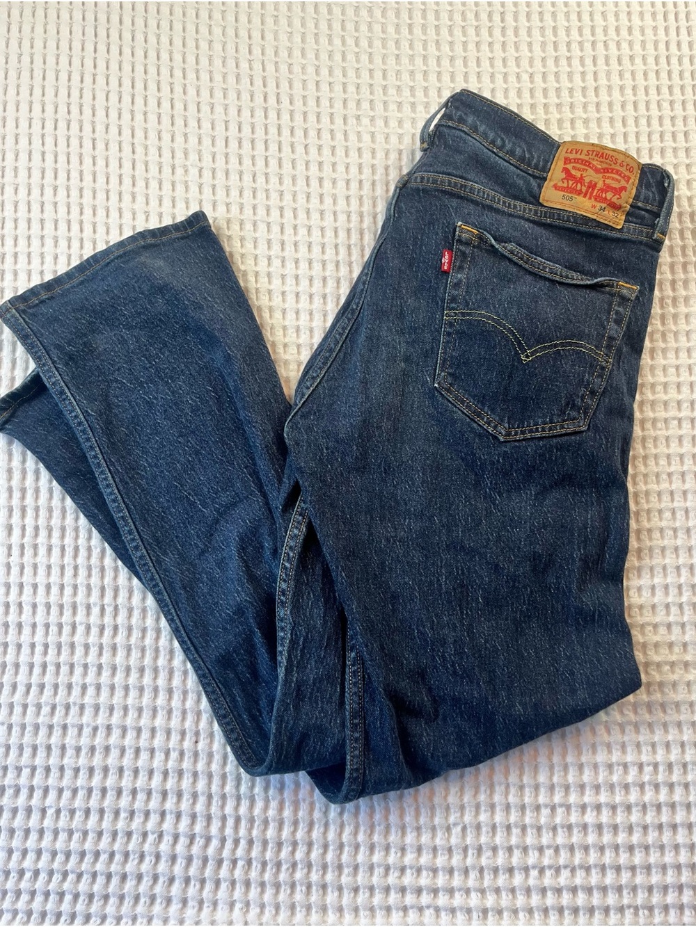 Levi’s 505 Regular Fit Jeans Men’s 34x32 Medium Wash Straight Leg